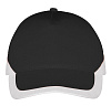 Бейсболка BOOSTER, черная с белым с нанесением логотипа