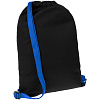 Рюкзак Nock, черный с синей стропой с нанесением логотипа