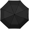 Складной зонт Tomas, черный с нанесением логотипа
