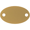 Шильдик металлический Alfa Oval, золотистый с нанесением логотипа