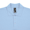 Рубашка поло мужская Spring 210, голубая с нанесением логотипа