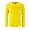 Футболка с длинным рукавом Sporty LSL Men желтый неон с нанесением логотипа