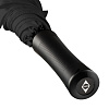 Зонт-трость Lanzer, черный с нанесением логотипа