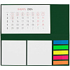 Календарь настольный Grade, зеленый с нанесением логотипа