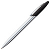 Ручка шариковая Dagger Soft Touch, черная с нанесением логотипа