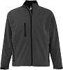 Куртка мужская на молнии Relax 340, темно-серая с нанесением логотипа