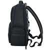 Рюкзак для ноутбука Santiago с кожаной отделкой, черный с нанесением логотипа