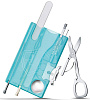 Набор инструментов SwissCard Nailcare, голубой с нанесением логотипа