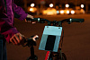 Велосумка Manifest из светоотражающей ткани, серая с нанесением логотипа