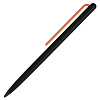 Карандаш GrafeeX в чехле, черный с оранжевым с нанесением логотипа