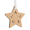 Деревянная подвеска Christmate, звезда с нанесением логотипа