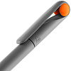 Ручка шариковая Prodir DS1 TMM Dot, серая с оранжевым с нанесением логотипа