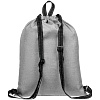 Рюкзак-мешок Melango, серый с нанесением логотипа