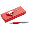 Набор Notes: ручка и флешка 16 Гб, красный с нанесением логотипа