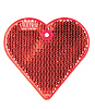Пешеходный светоотражатель «Сердце», красный с нанесением логотипа