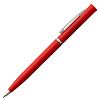 Ручка шариковая Euro Chrome, красная с нанесением логотипа