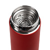 Термос с ситечком Percola, красный с нанесением логотипа