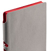Ежедневник Flexpen, недатированный, серебристо-красный с нанесением логотипа