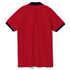 Рубашка поло Prince 190, красная с темно-синим с нанесением логотипа