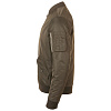 Куртка бомбер унисекс REBEL, коричневая с нанесением логотипа