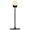 Лампа с колонкой и беспроводной зарядкой lampaTon, черная с нанесением логотипа