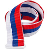 Лента для медали с пряжкой Ribbon, триколор с нанесением логотипа