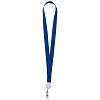 Лента для бейджа Retract, синий с нанесением логотипа