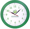 Часы настенные Vivid Large, зеленые с нанесением логотипа