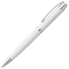 Ручка шариковая Razzo Chrome, белая с нанесением логотипа
