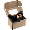 Елочная игрушка «Грецкий орех» в коробке, золотистая с нанесением логотипа