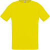 Футболка унисекс Sporty 140, лимонно-желтая с нанесением логотипа