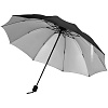 Зонт-наоборот складной Stardome, черный с нанесением логотипа