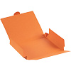 Коробка самосборная Flacky Slim, оранжевая с нанесением логотипа