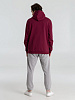 Толстовка с капюшоном унисекс Hoodie, бордовая с нанесением логотипа