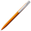 Ручка шариковая Pin Silver, оранжевый металлик с нанесением логотипа