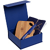Коробка BrightSide, синяя с нанесением логотипа