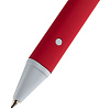 Ручка шариковая Button Up, красная с белым с нанесением логотипа