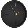 Часы настенные Bronco Thelma, черные с нанесением логотипа