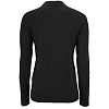 Рубашка поло женская с длинным рукавом PERFECT LSL WOMEN, черный меланж с нанесением логотипа