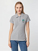 Рубашка поло женская Virma Premium Lady, серый меланж с нанесением логотипа