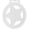 Медаль Steel Star, белая с нанесением логотипа