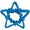 Плетеная фигурка Adorno, синяя звезда с нанесением логотипа
