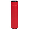 Смарт-бутылка с заменяемой батарейкой Long Therm Soft Touch, красная с нанесением логотипа
