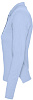Рубашка поло женская с длинным рукавом Podium 210 голубая с нанесением логотипа