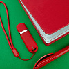 Флешка Memo, 16 Гб, красная с нанесением логотипа