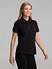 Рубашка поло женская AVON LADIES, черная с нанесением логотипа