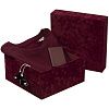 Коробка Velutto, бордовая с нанесением логотипа