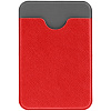 Чехол для карты на телефон Devon, красный с черным с нанесением логотипа