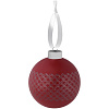 Елочный шар Queen с лентой, 10 см, красный с нанесением логотипа
