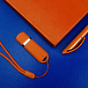 Флешка Memo, 16 Гб, оранжевая с нанесением логотипа